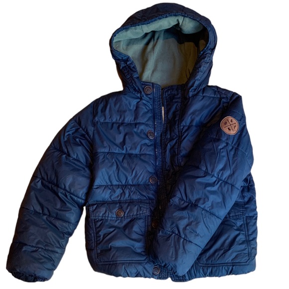 Navy Abercrombie & Fitch Puffer Jacket Size 11/12 - Picture 5 of 7